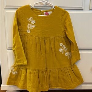 Mini Boden Yellow Floral Kids Dress